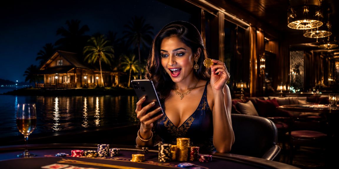 Young Indian player using mobile casino with responsible focus